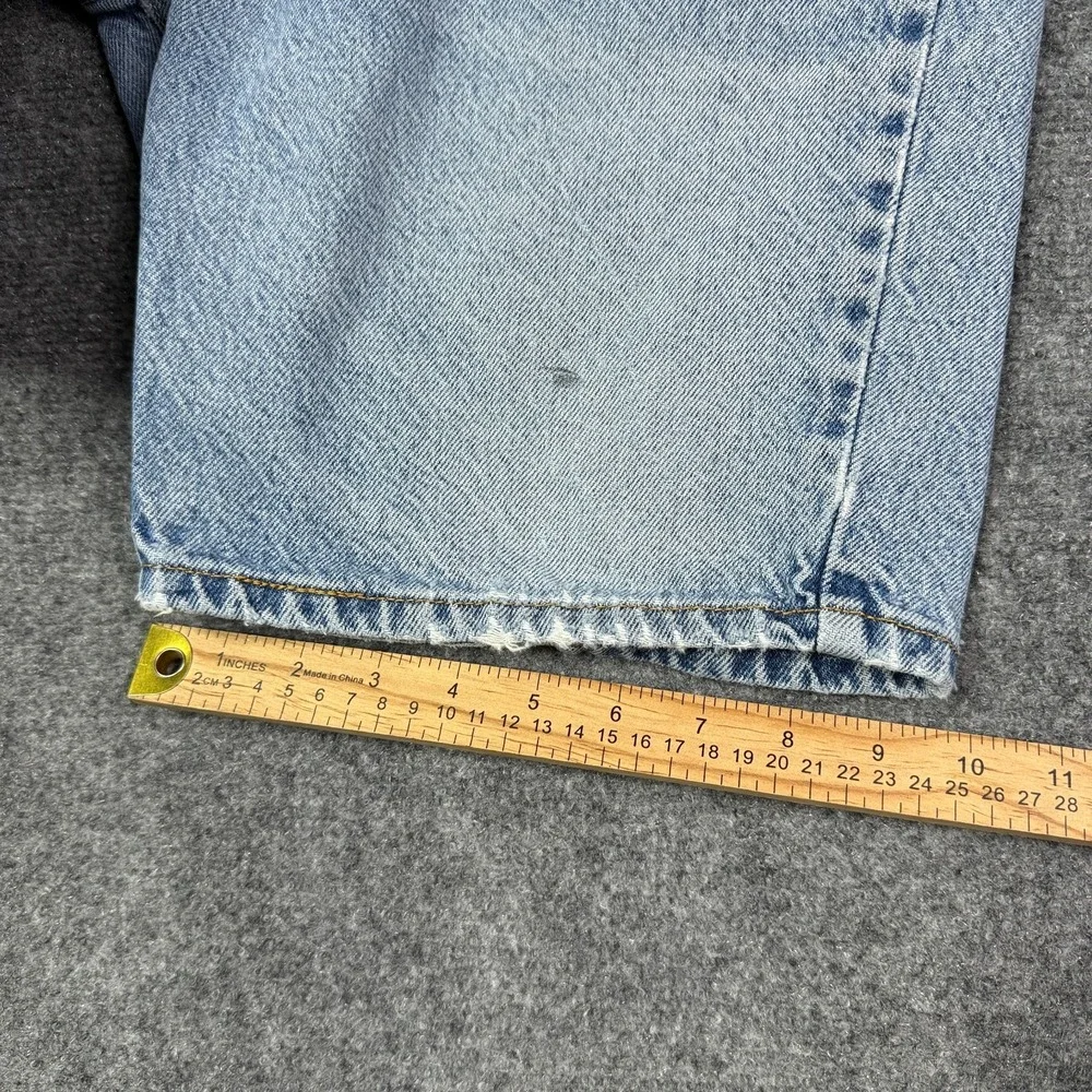 Levis 505 Shorts Mens Size 34 Regular Fit Light Wash Vintage Distressed Denim